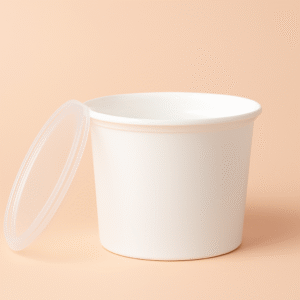 ROUND CONTAINER MILKY